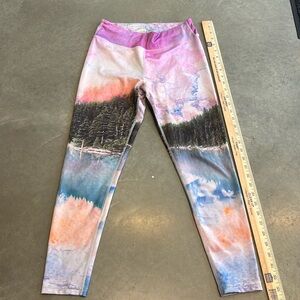 ROOTS. Scenery Printed Leggings. Size S/P